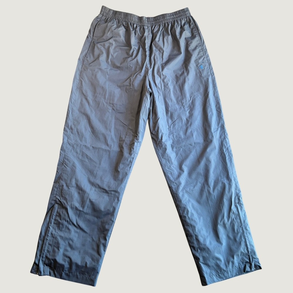 Champion Mens Track Pants Lrg Navy Ripstop Zipper Ankle Hem Windbreaker Gorpcore - Picture 1 of 11